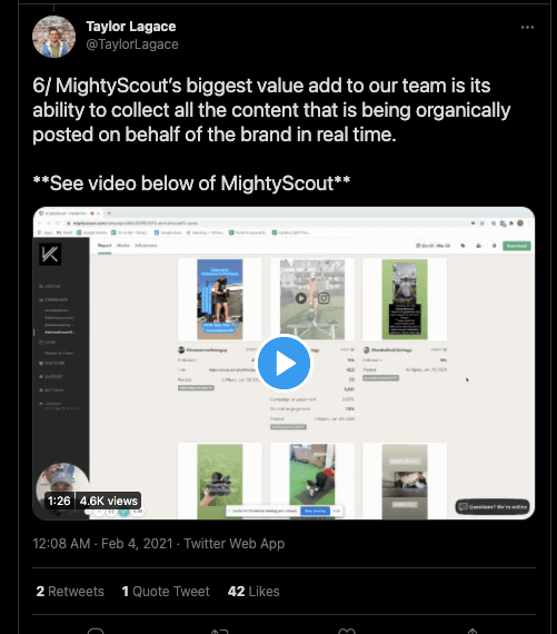 mightyscout-recommendation-taylor-laglace--referralcandy-influencer-marketing-campaigns