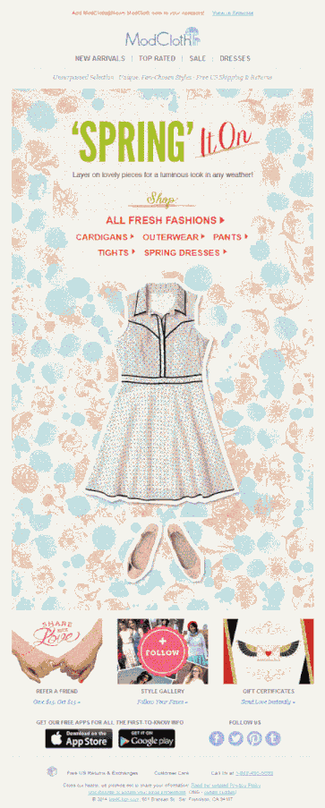 ModCloth email