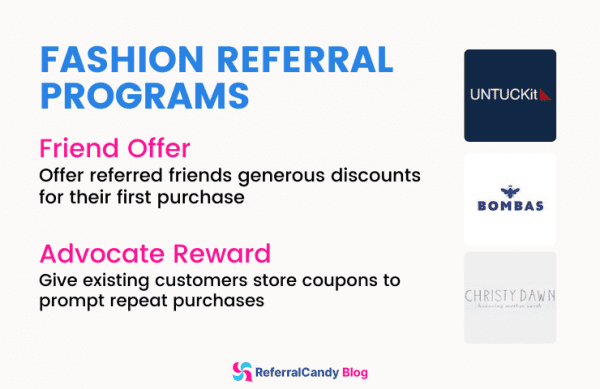 shopify fashion referral programs - referral incentives untuckit bombas christy dawn referralcandy