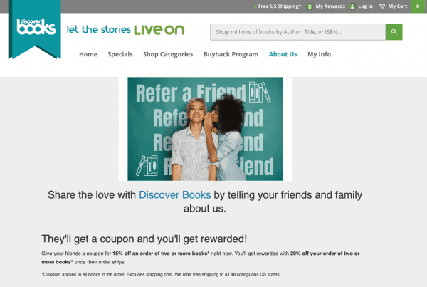 discover books referral program books shopify referral examples bookstore referralcandy