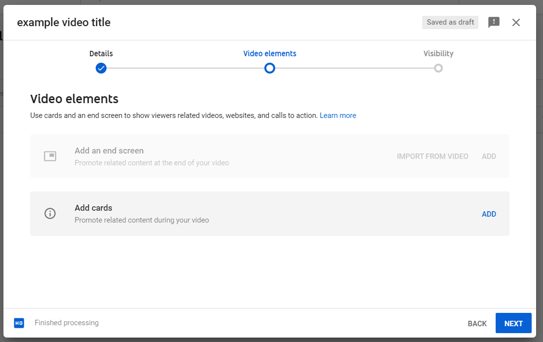 add end screens to youtube videos
