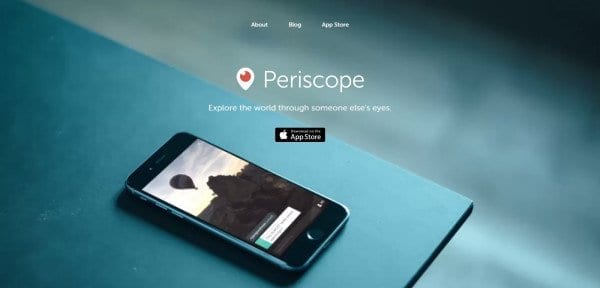 Periscope homepage