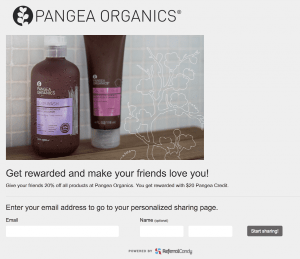 referral program pangea organics