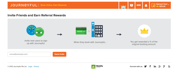 Journeyful invite your friends ReferralCandy