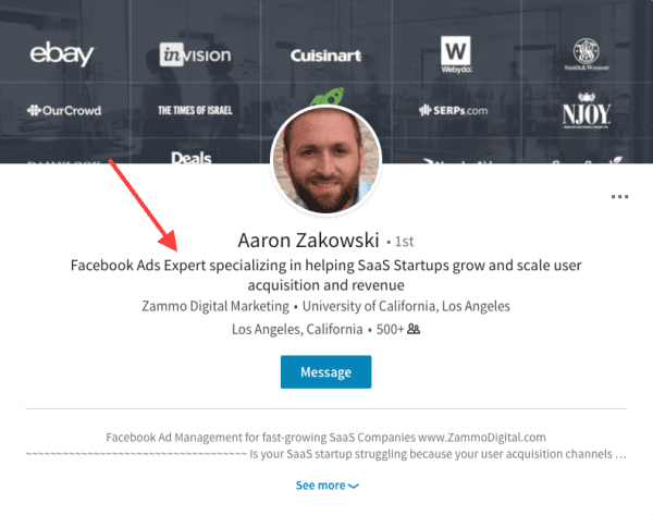 optimising linkedin profile