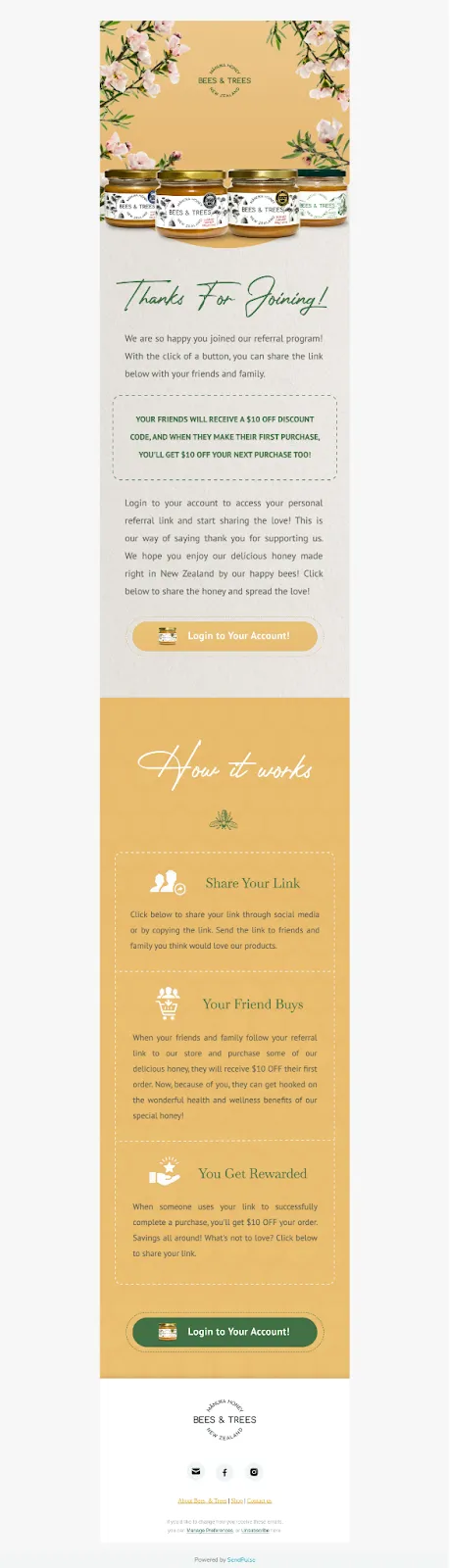 Refferral email example from Riff Raff & Co