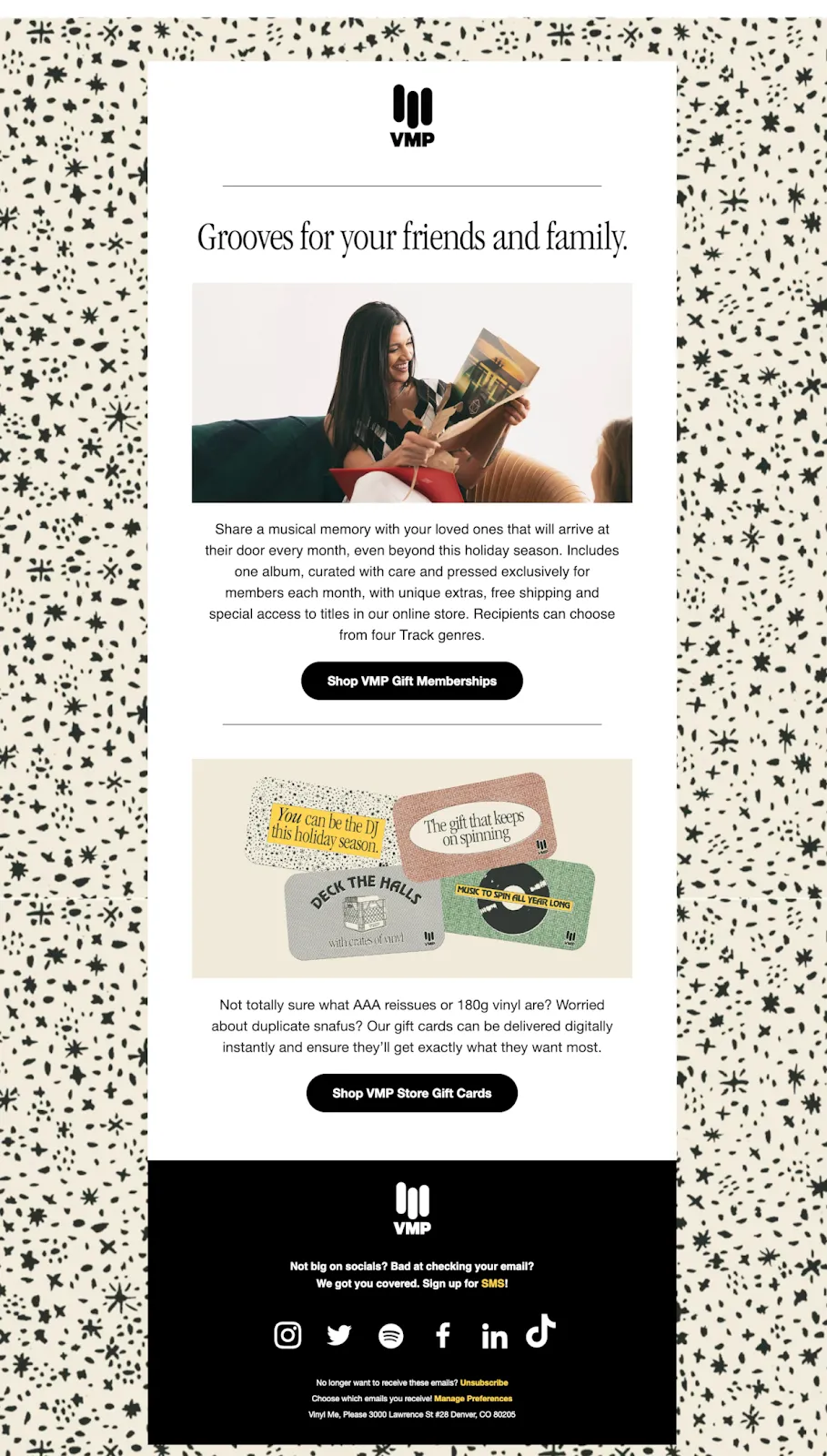 Refferral email example from Vinyl, Me Please