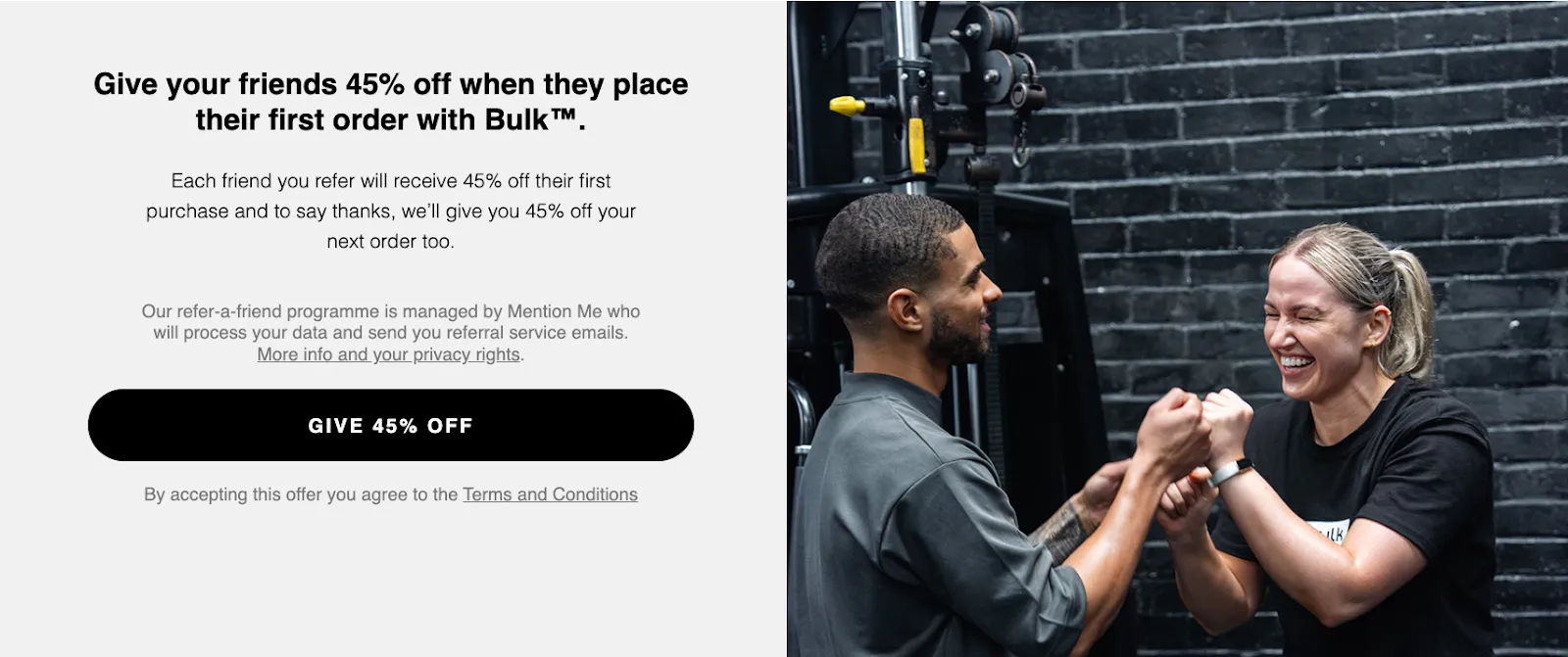Bulk referral program page