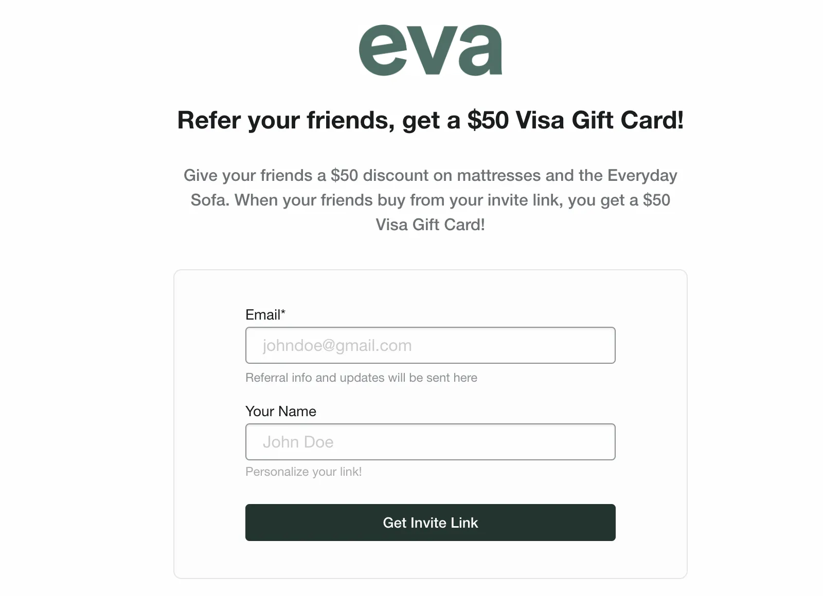 Eva refer your friends program 