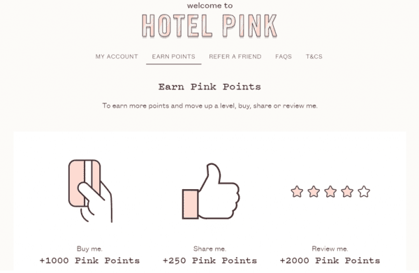 Hotel pink, earn pink points