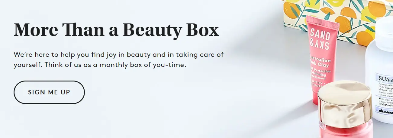 Birchbox CTA example