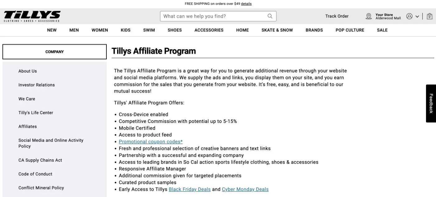 Tillys affiliate program