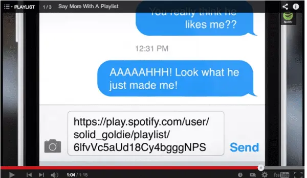 Spotify playlist example