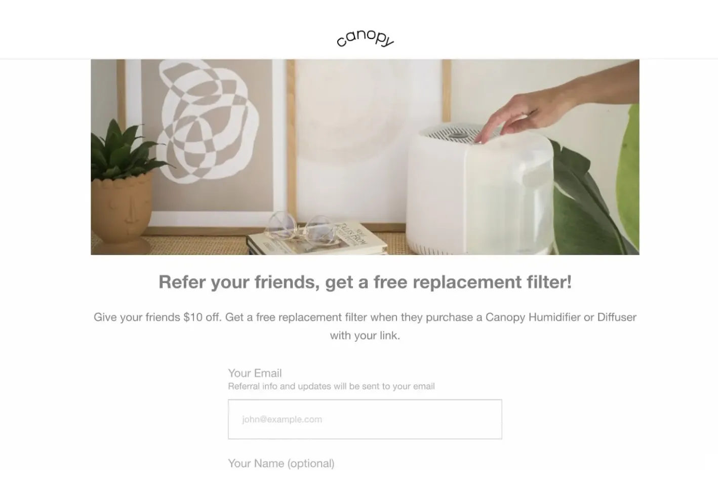 Canopy referral form example