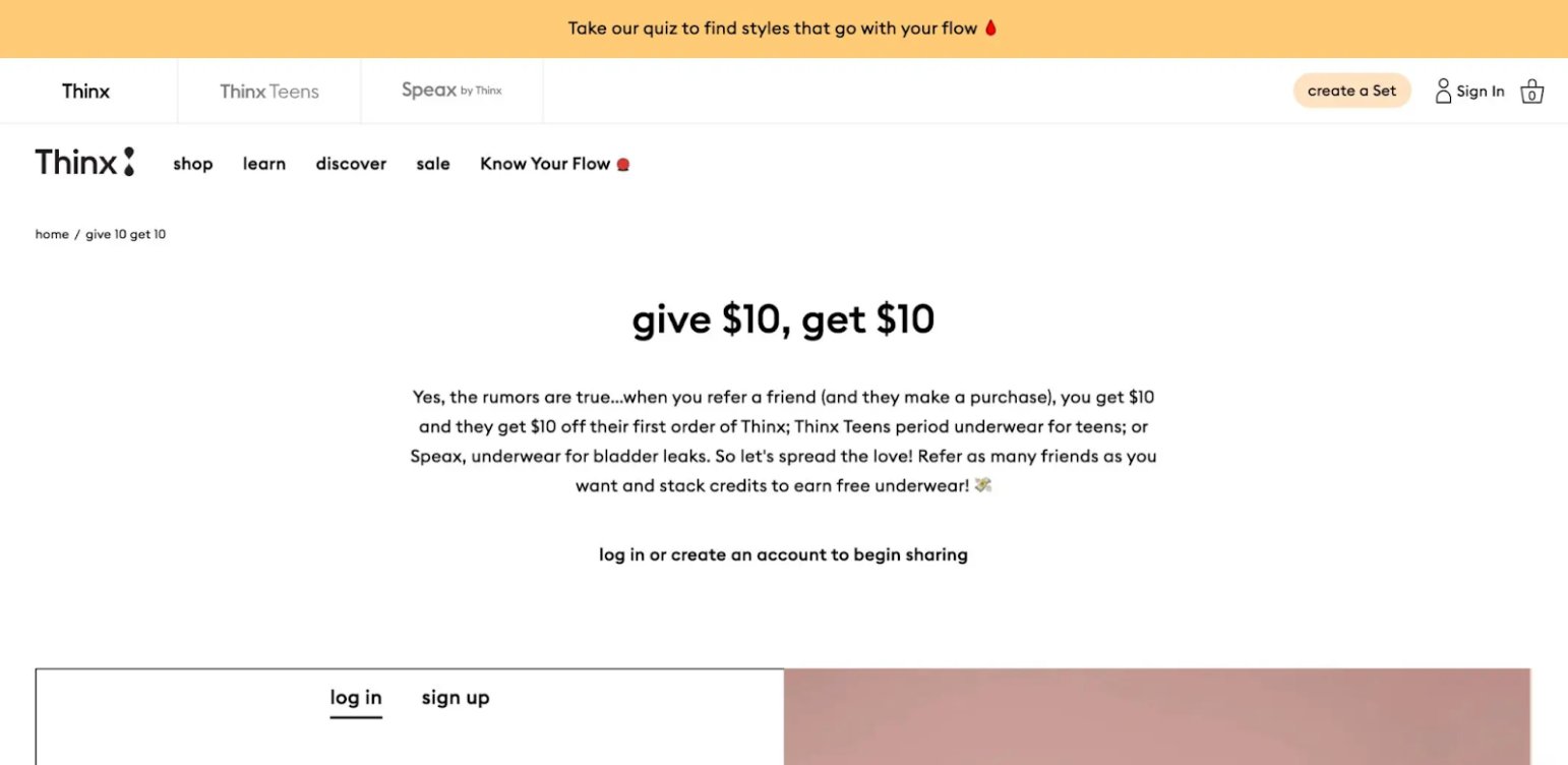 Thinx referral form