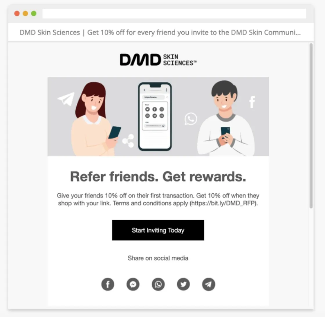 dmd skin sciences refer a friend program
