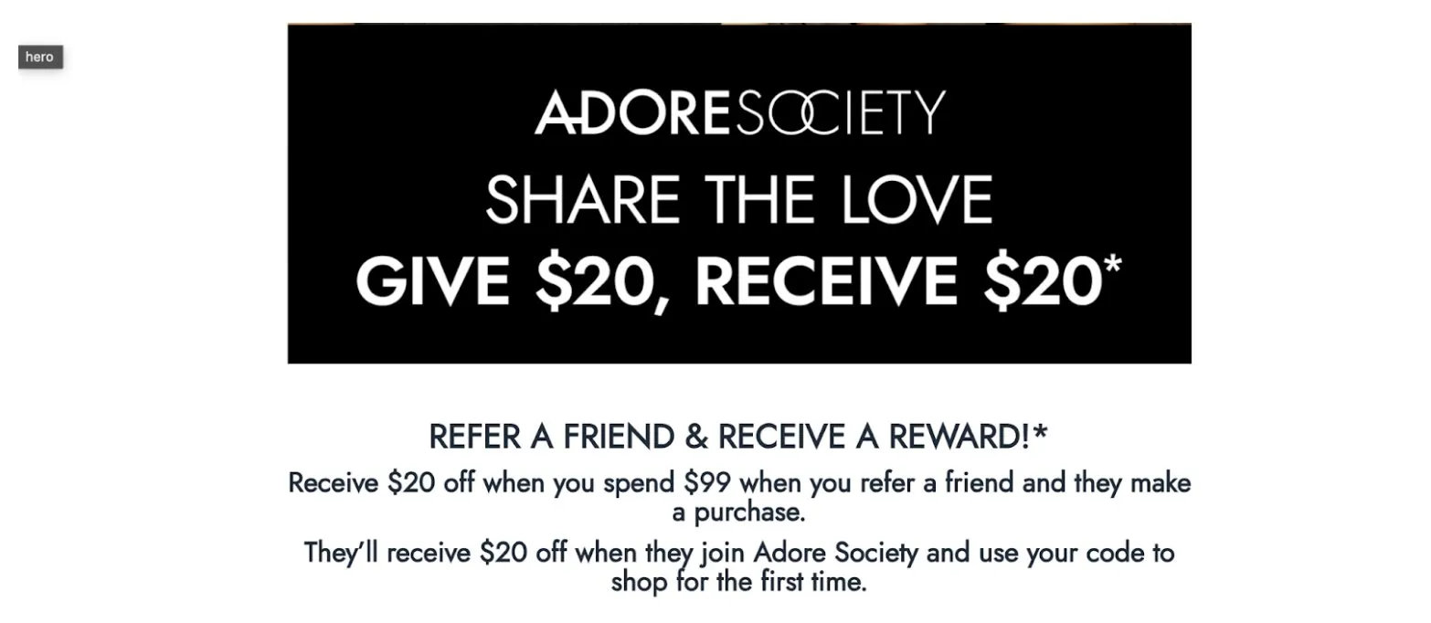 Adore Beauty share the love program