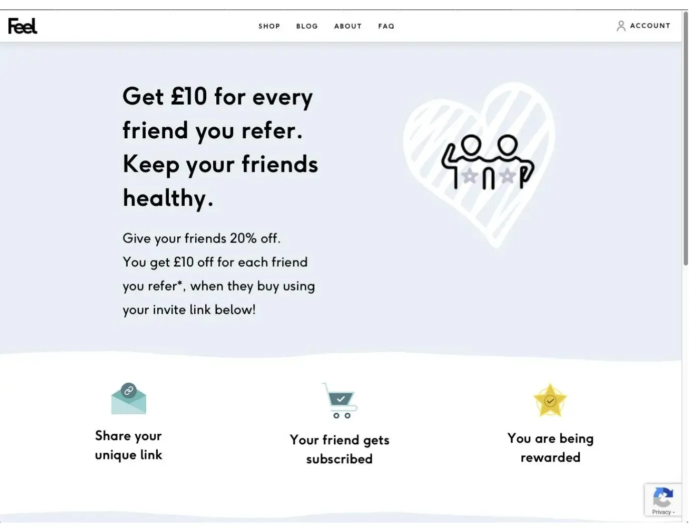 We Are Feel friends reward program