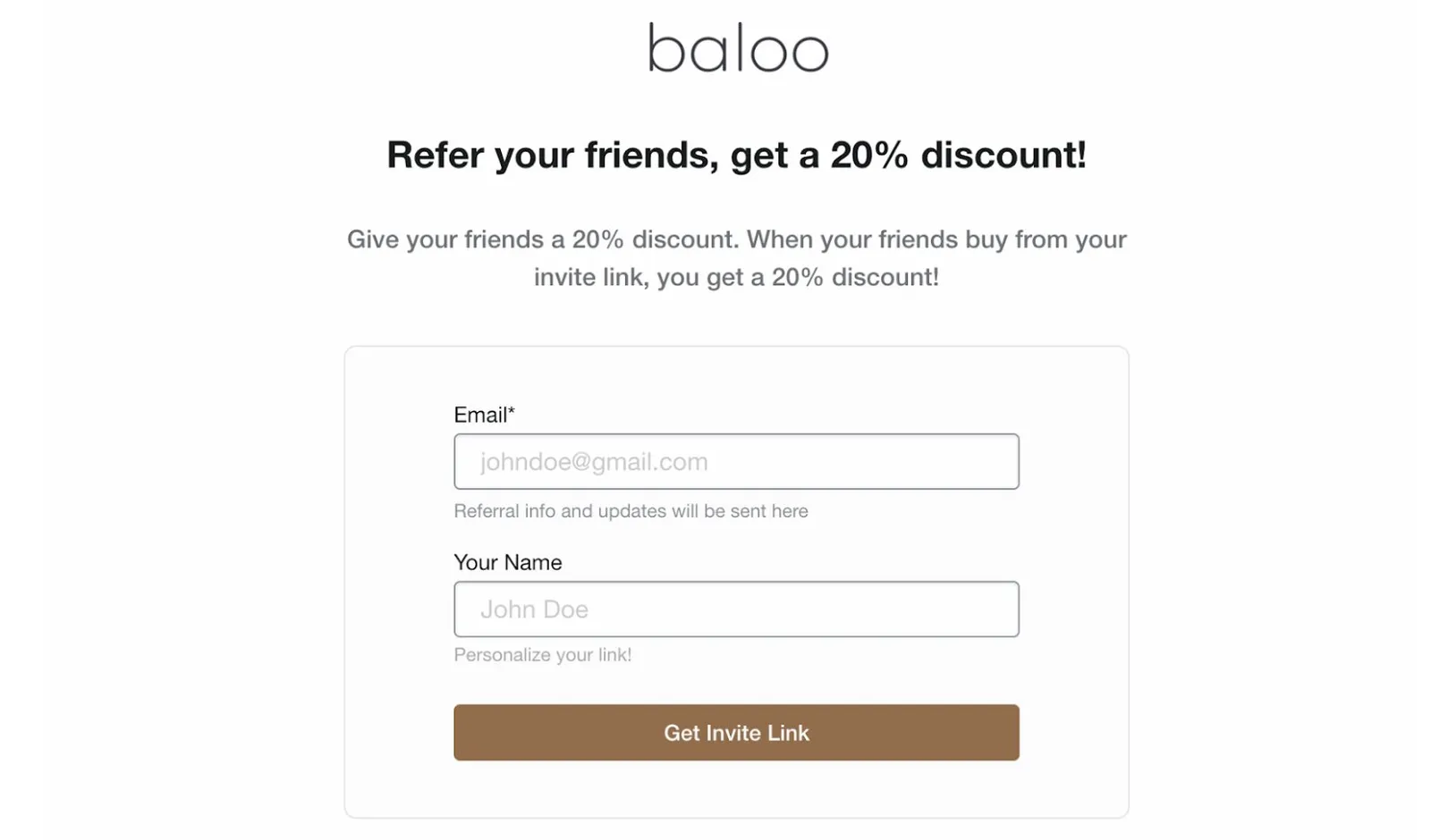 Baloo home page