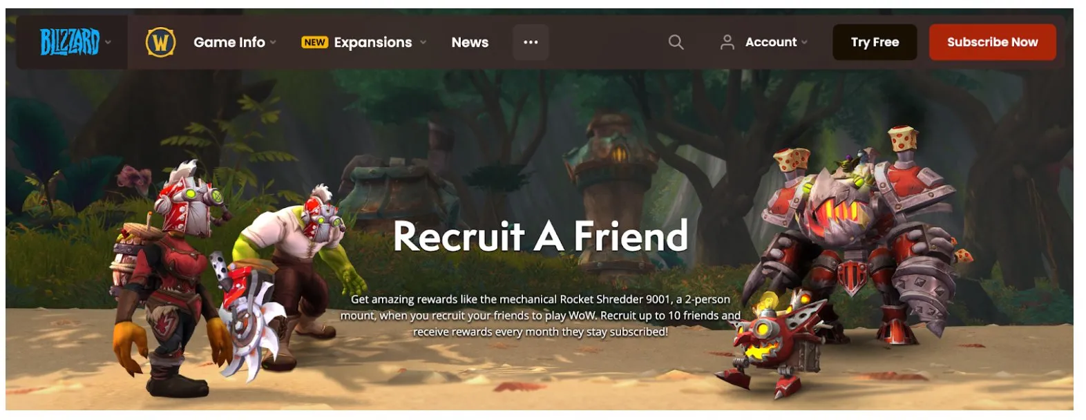 World of warcart home page