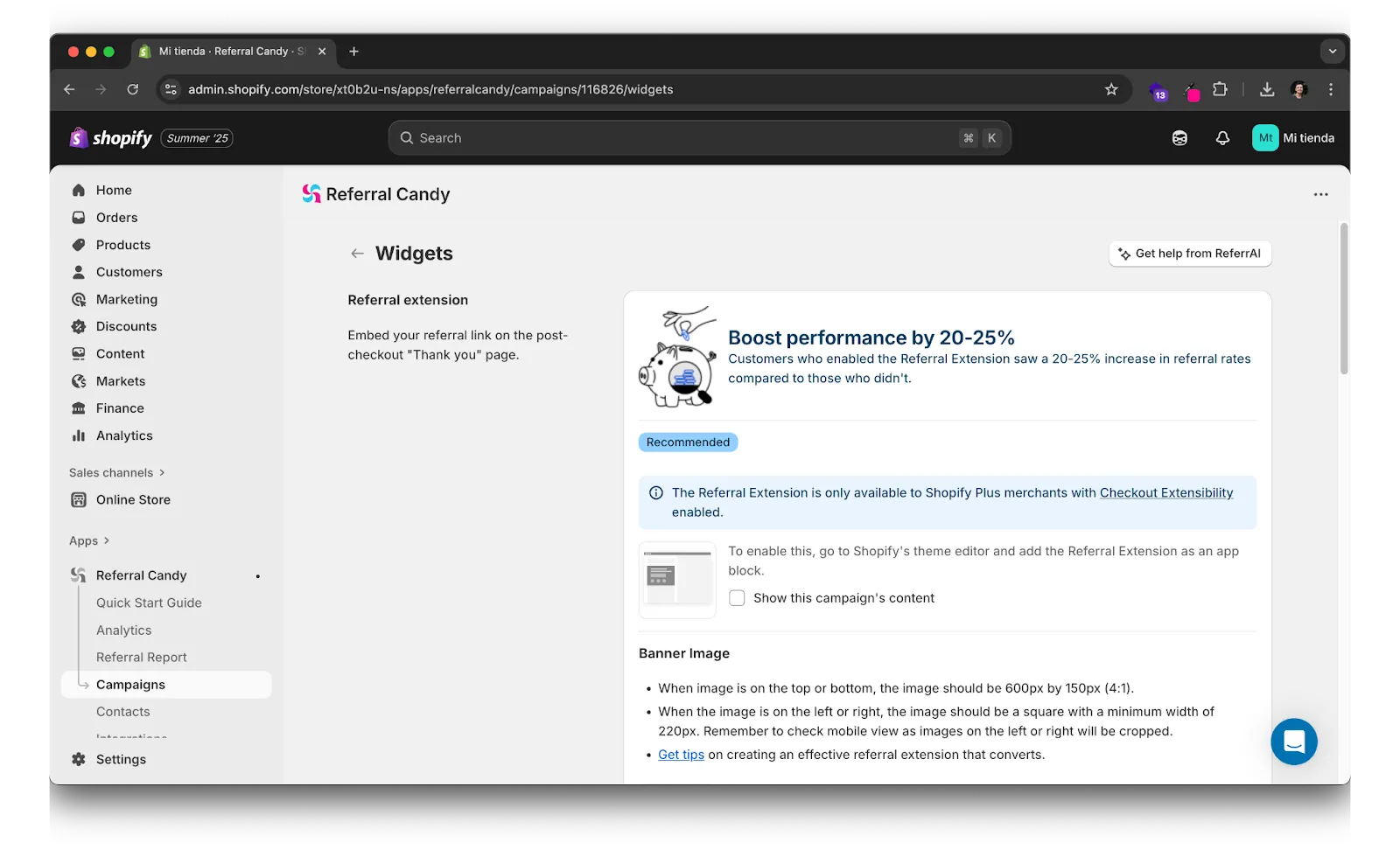 Step7 of installing referral program on Shopify
