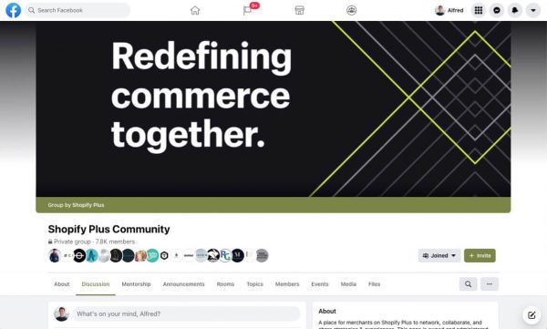 Shopify Plus Facebook group