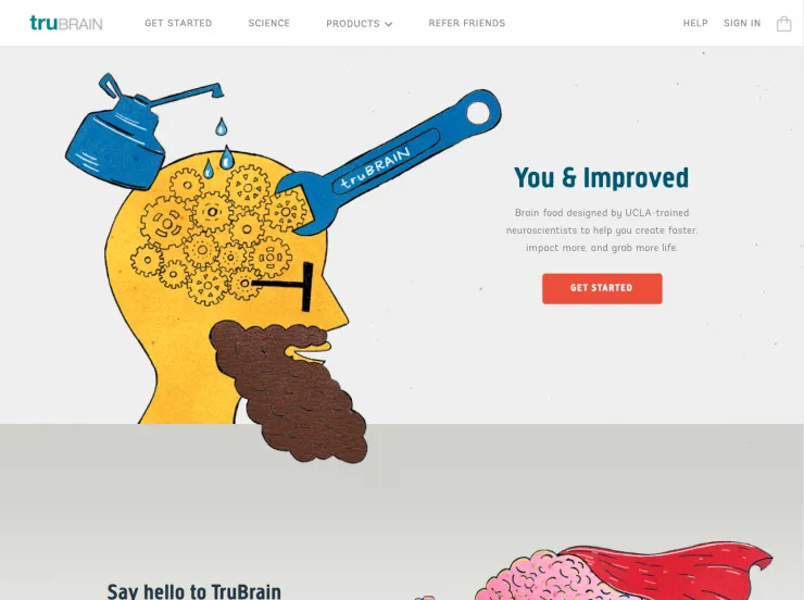 trubrain website design