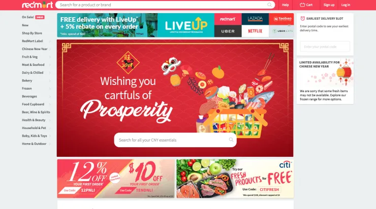 redmart website design