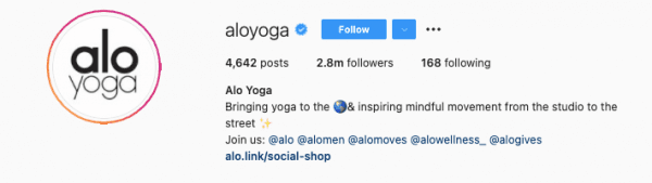 alo-yoga-brand-story-aloyoga-instagram-profle-sub-brands