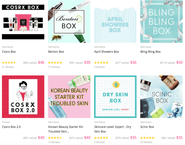 memebox themed boxes