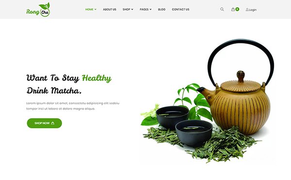 ecommerce templates referralcandy - Rongcha - Matcha WooCommerce Theme