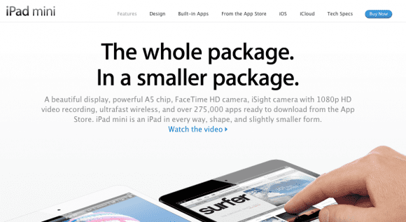 iPad Mini Call to Action