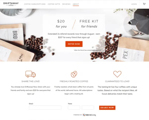 WooCommerce Store: Driftaway Coffee