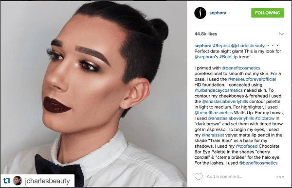 sephora instagram fan feature jcharlesbeauty