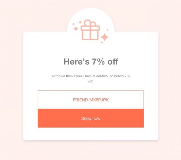 Referral code
