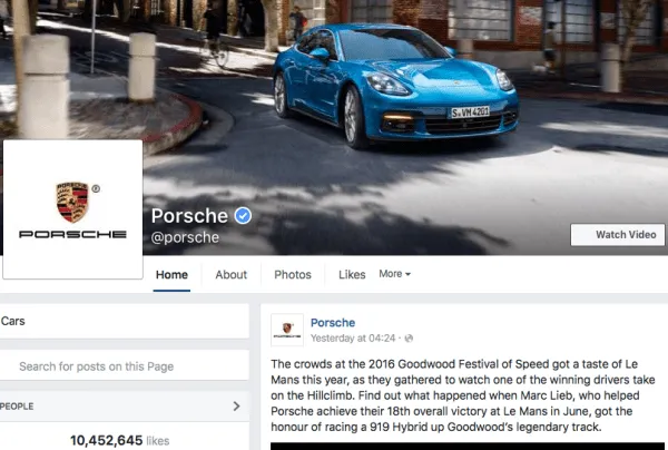 Porsche-facebook