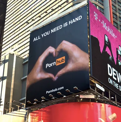 Pornhub marketing: billboards