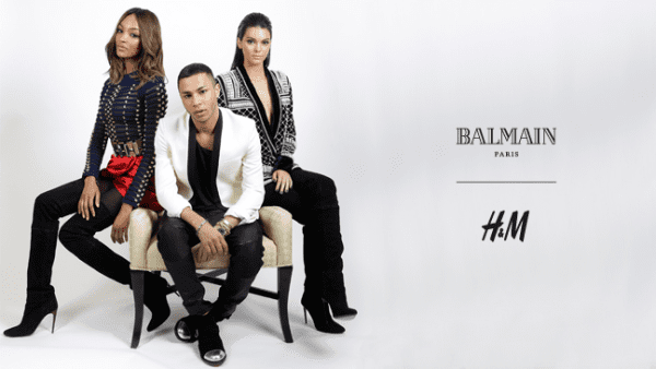 balmain x h&m collaboration